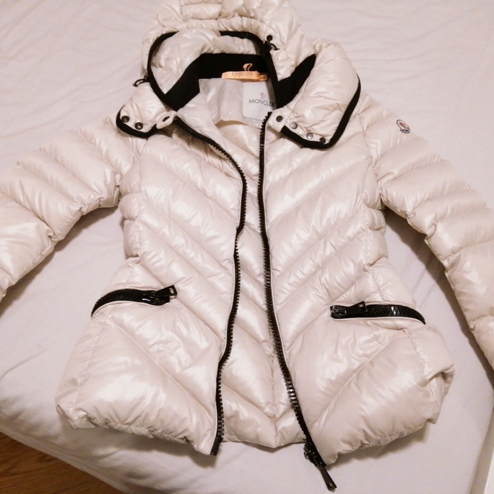 Moncler White Puffer Jacket